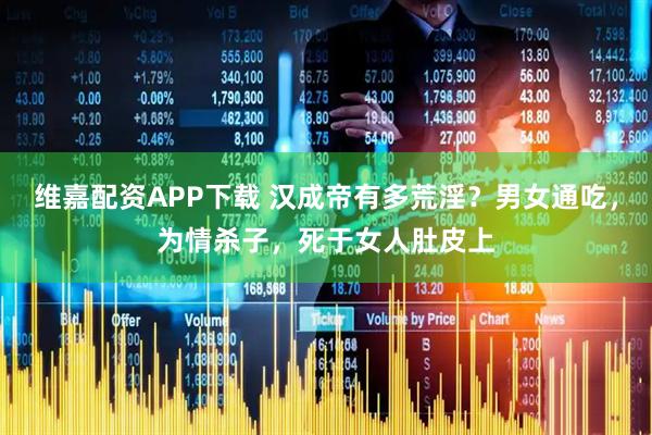 维嘉配资APP下载 汉成帝有多荒淫？男女通吃，为情杀子，死于女人肚皮上